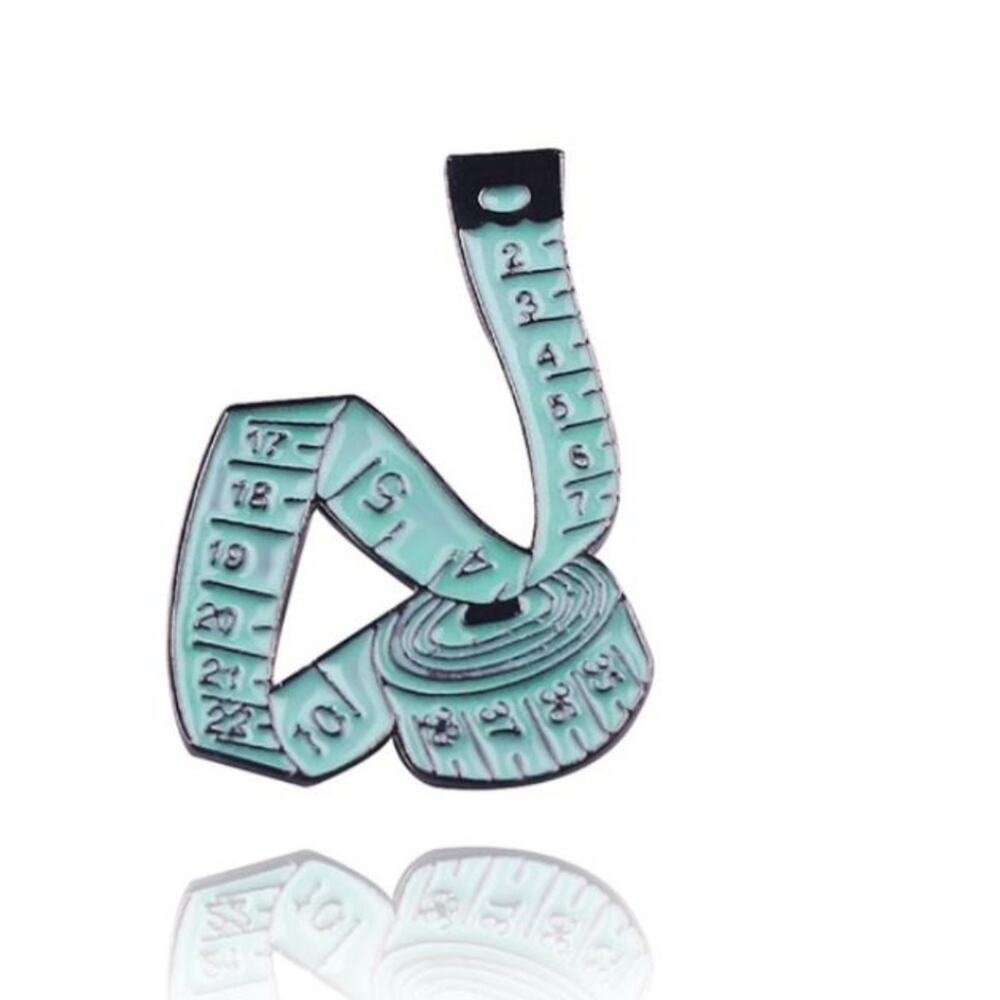 Measuring Tape Pin Brooch